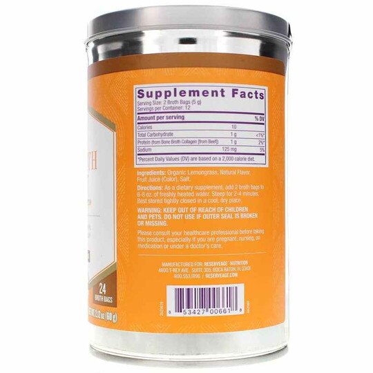 Bone Broth Boost Tea Bags, Reserveage Nutrition